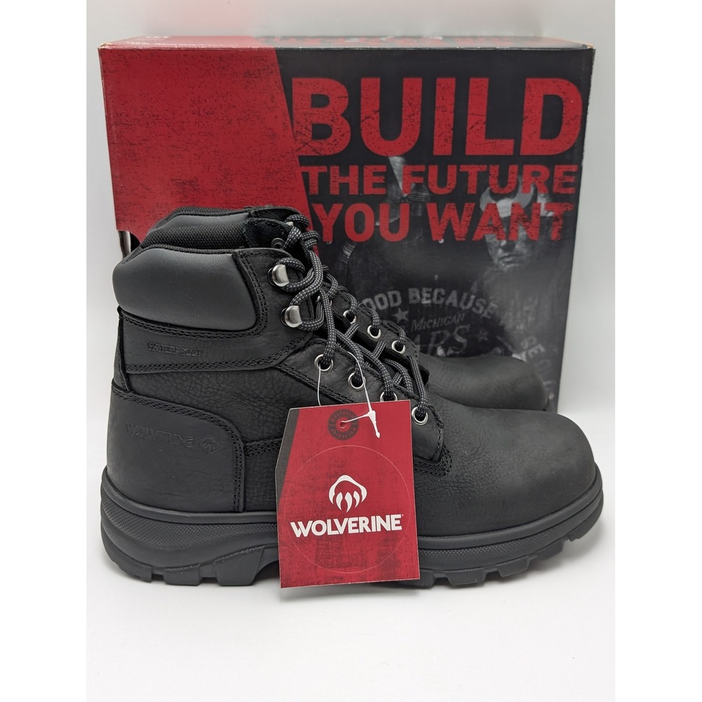 Wolverine Work Boot Men 11.5 Black Carlsbad W231124 Waterproof Steel Toe Rugged